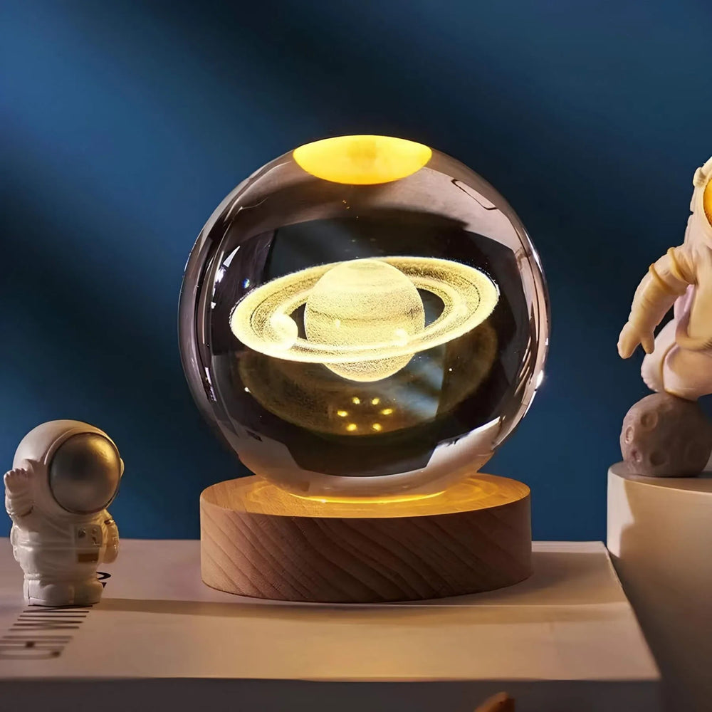3D Kristall Nachtlicht mit LED-Technologie – Stilvolle Lampe mit Mehreren Lichtmodi für Stimmungsvolle Beleuchtung 1