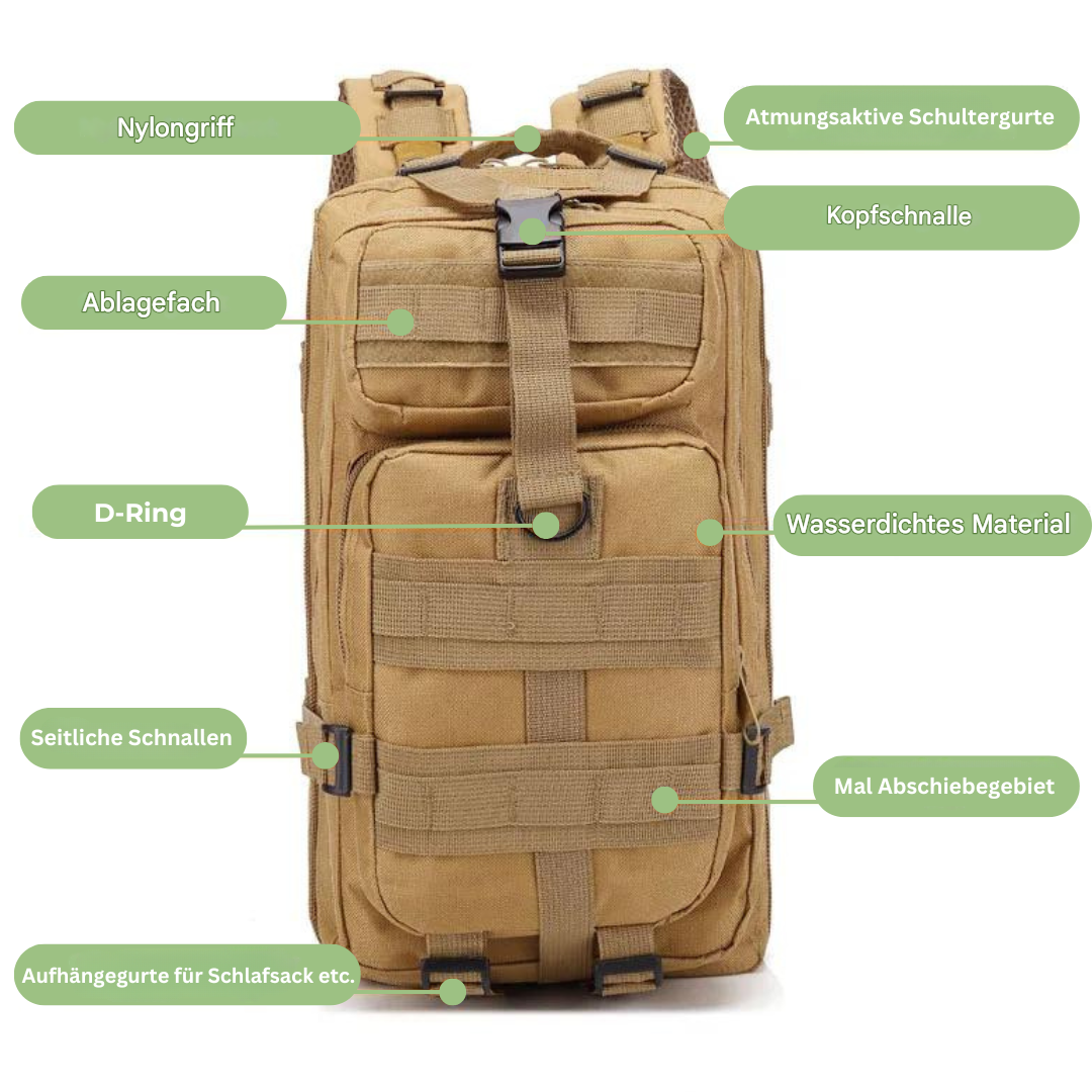 AdventurePack – Wasserdichter Rucksack mit 50 Litern, Laptopfach & Diebstahlschutz 6