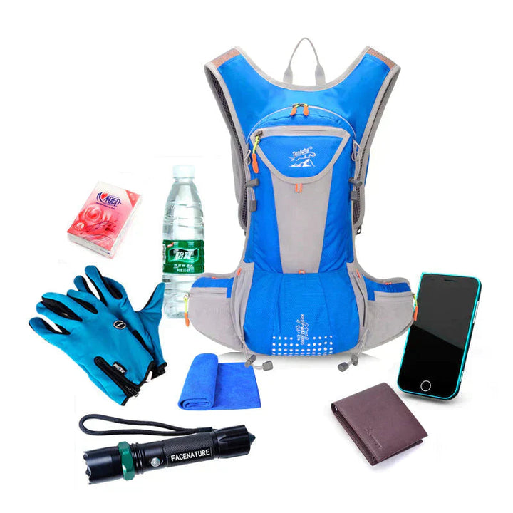 AquaPack – Leichter, wasserdichter Rucksack mit 2L Wasserblase und verstellbaren Riemen 6