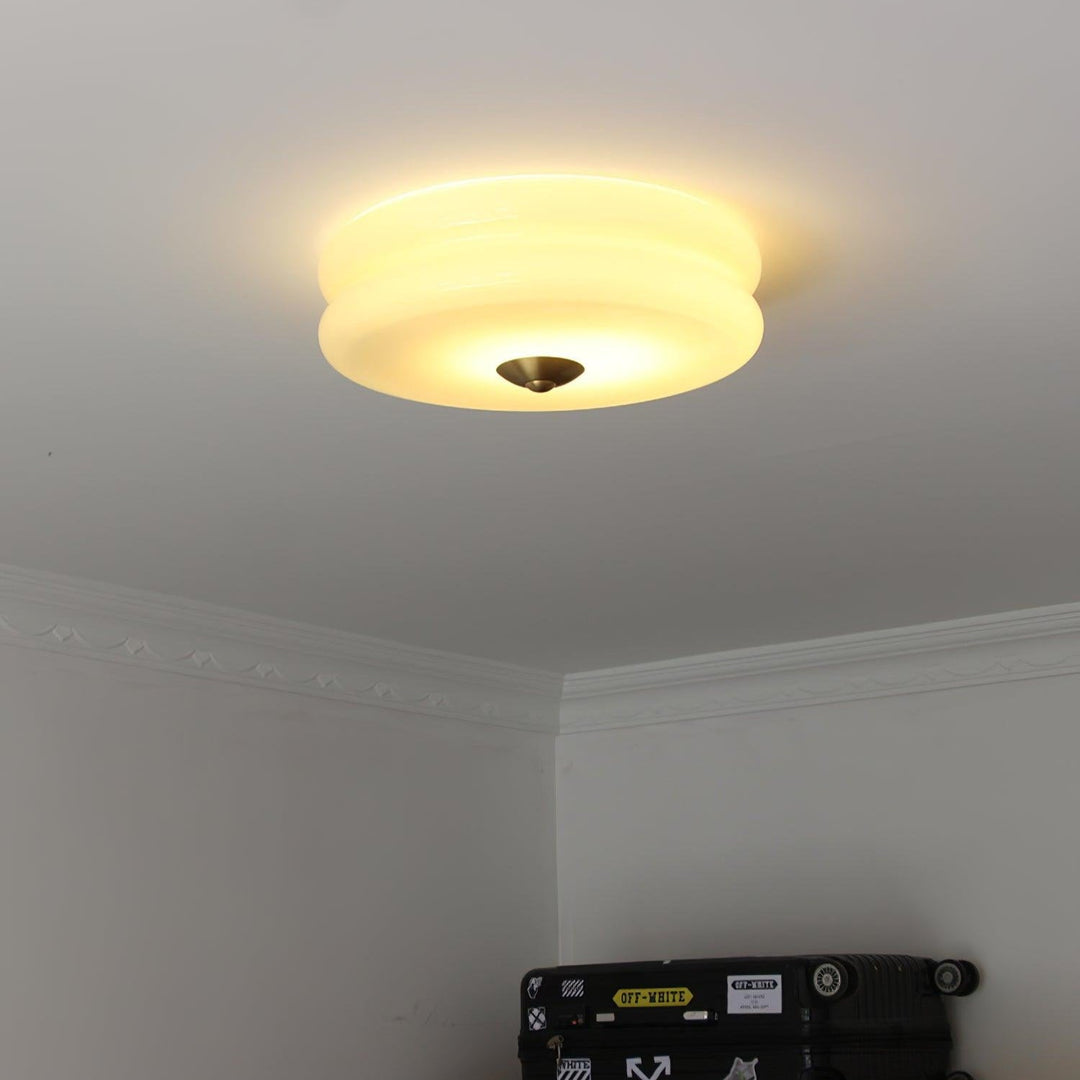 Art Deco Vintage Deckenleuchte – Geometrisches Design mit Warmlicht-LED für Wohnzimmer 0