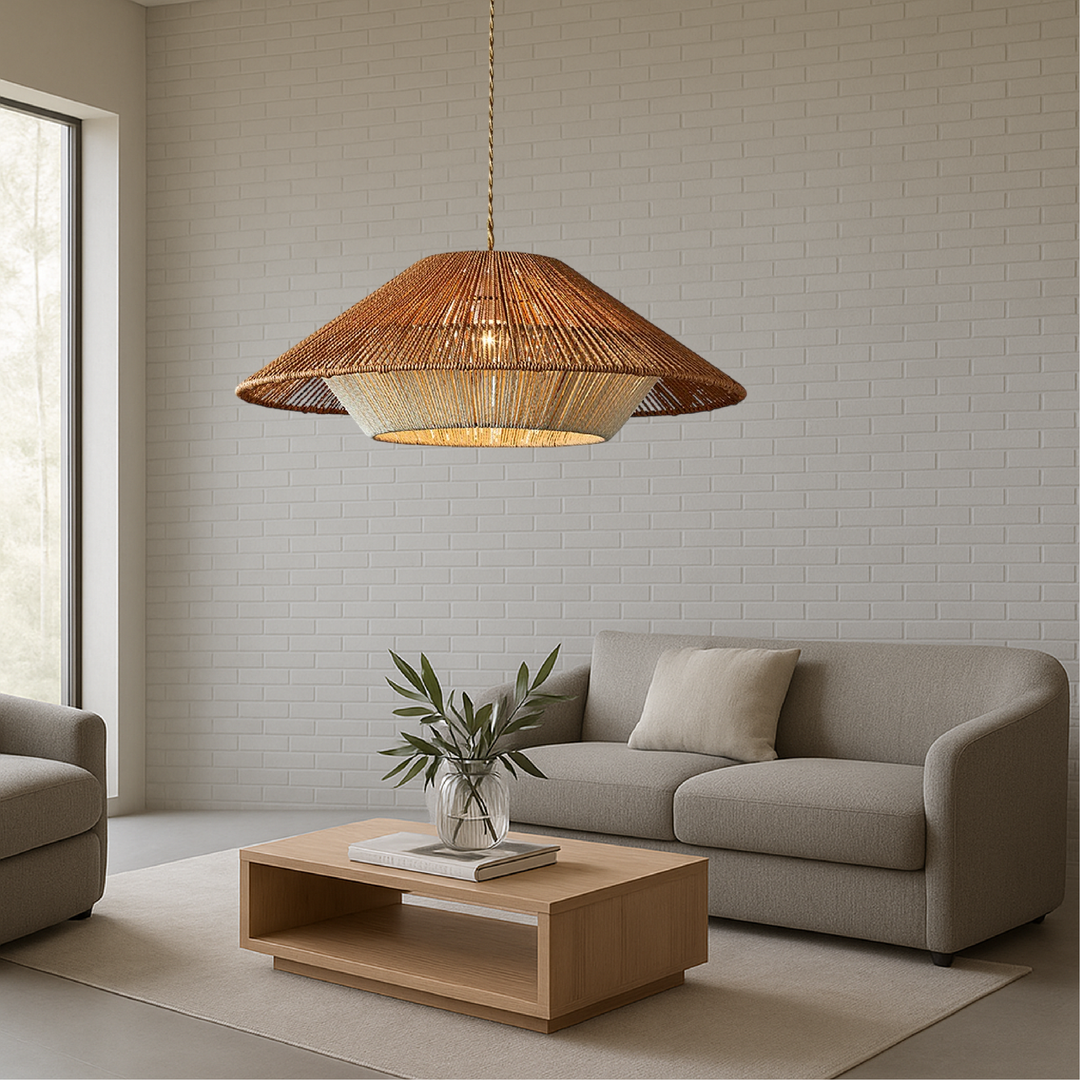 Bambus Pendelleuchte – Handgefertigte Hängeleuchte mit LED für Esszimmer und Bars 2