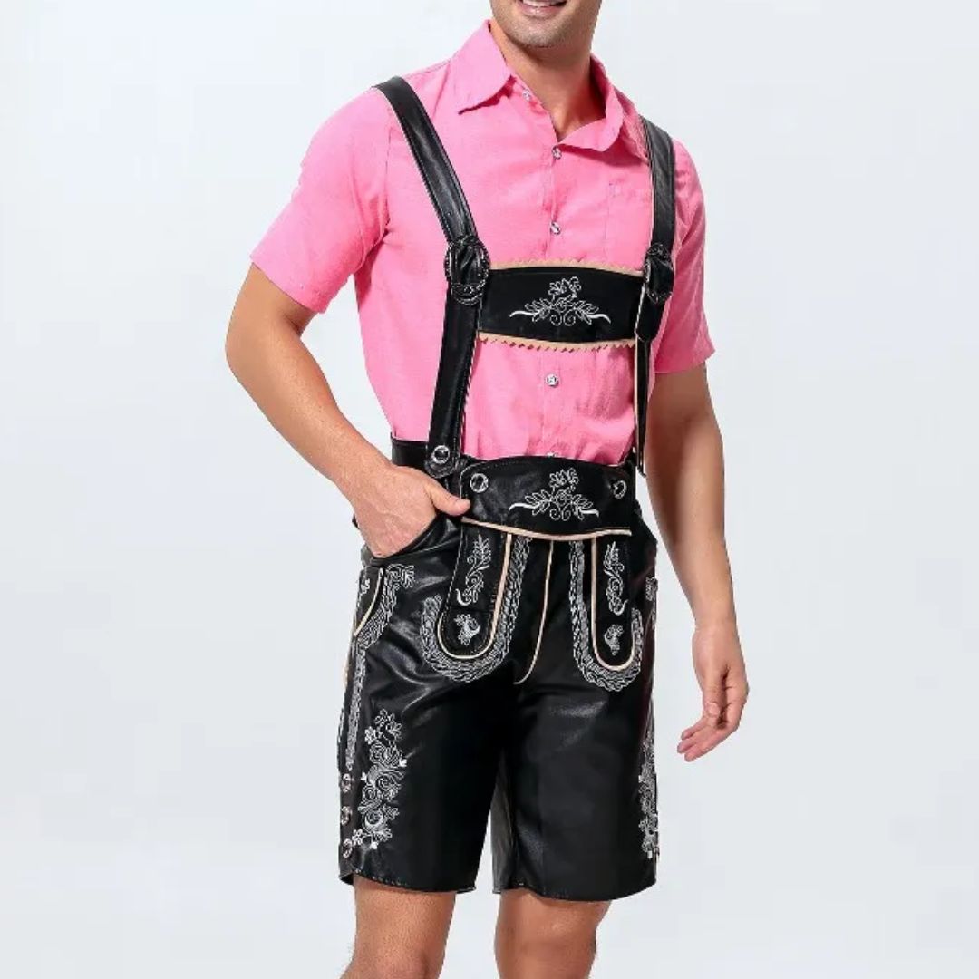 Bayerische Lederhose Anton – Hochwertige Trachtenhose für Oktoberfest und Feste 0