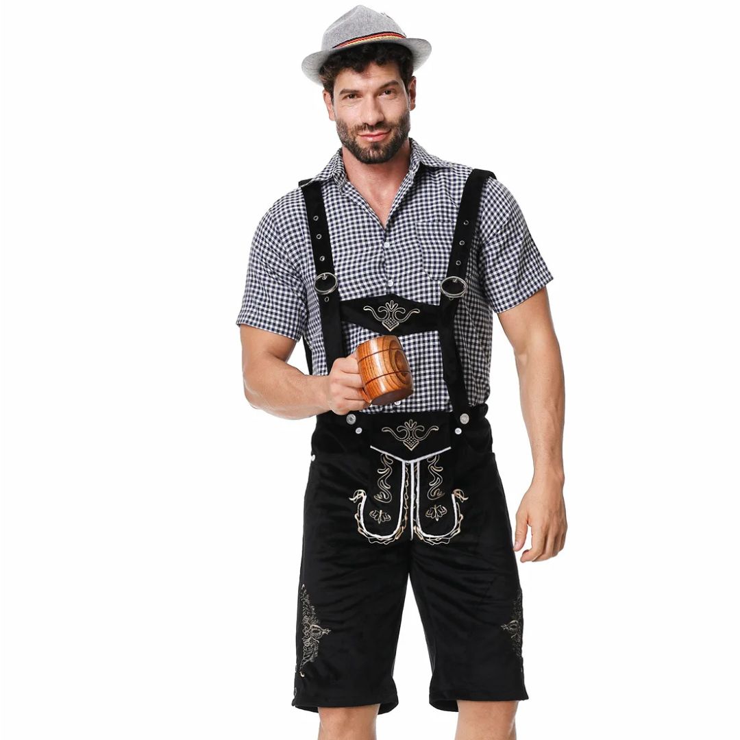 Bayerische Lederhose Carlos – Hochwertige Trachtenhose Herren für Oktoberfest 1