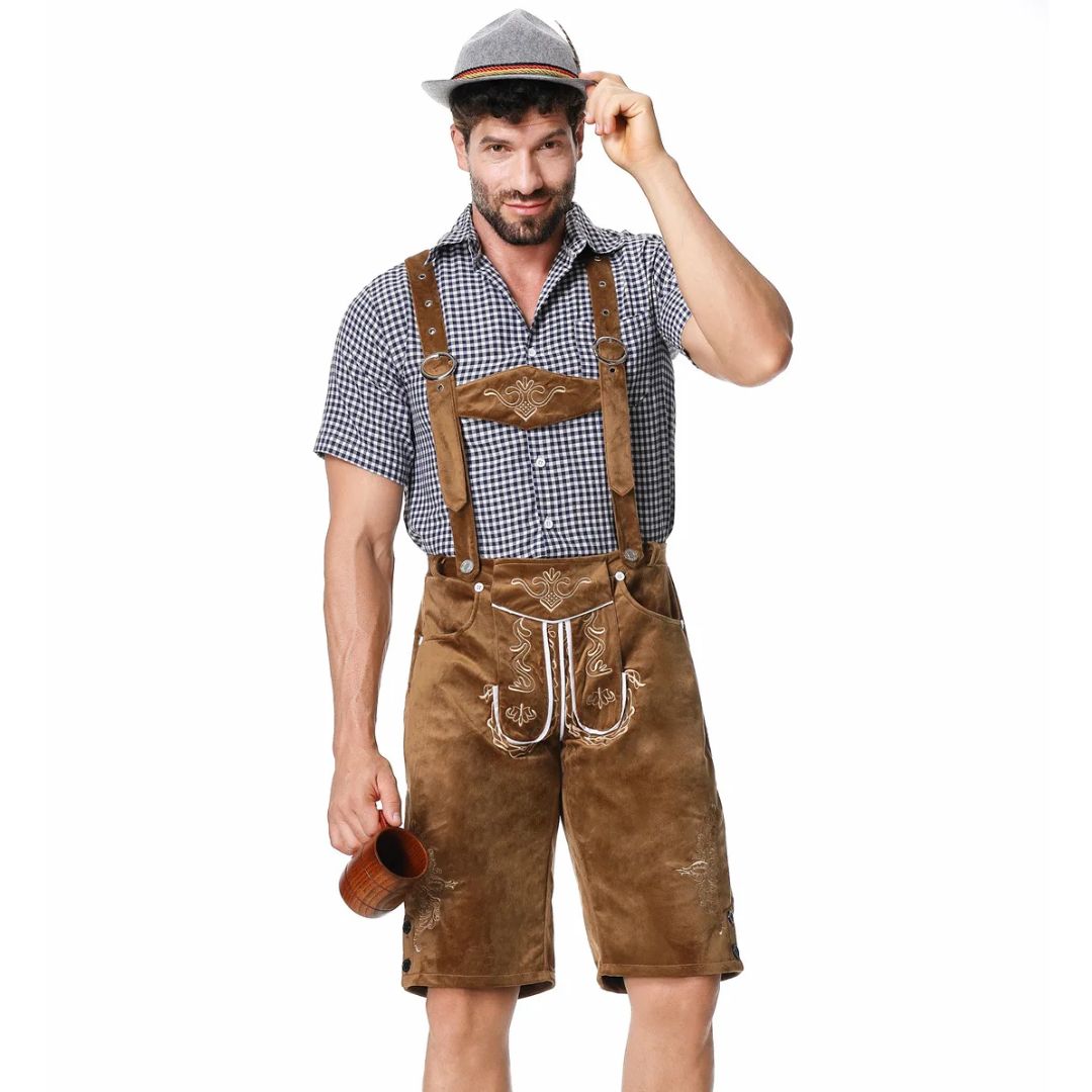 Bayerische Lederhose Carlos – Hochwertige Trachtenhose Herren für Oktoberfest 3