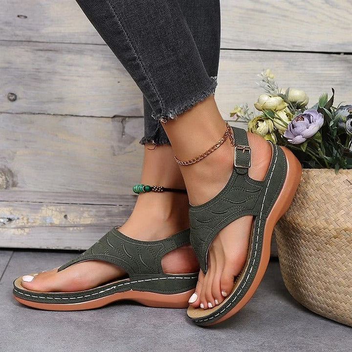 Bequeme Damen Sandalen mit Rutschfester Sohle und Fußunterstützung für Sommerschuhe 0