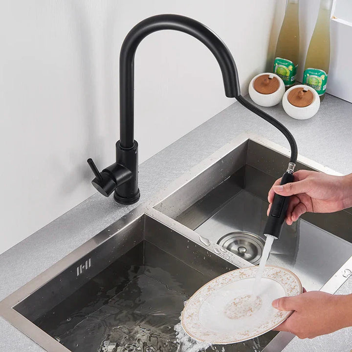 Berührungssensor Küchenarmatur – Ausziehbarer Wasserhahn Küche in Gebürstetem Nickel 5