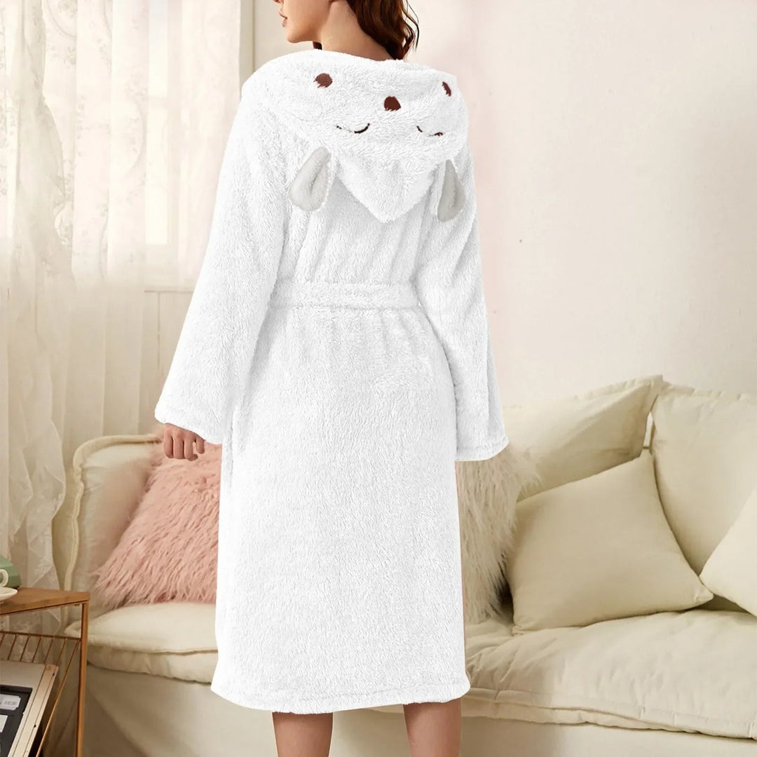 BunnyHug – Warmer Flanell-Bademantel Mit Kapuze Und Hasenohren Für Kinder 5