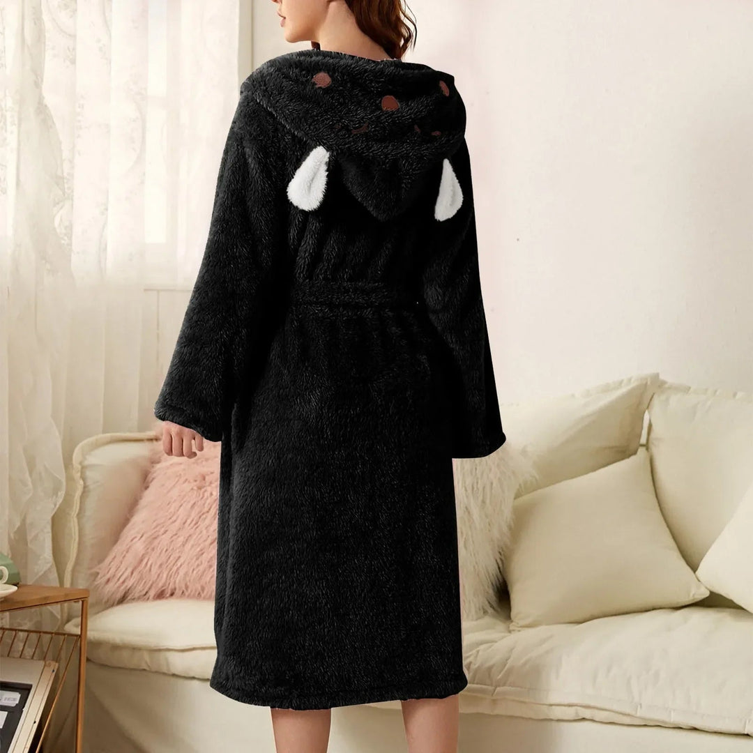 BunnyHug – Warmer Flanell-Bademantel Mit Kapuze Und Hasenohren Für Kinder 7