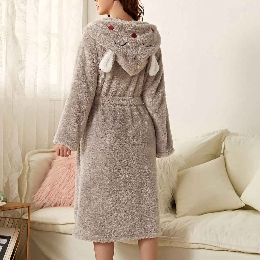 BunnyHug – Warmer Flanell-Bademantel Mit Kapuze Und Hasenohren Für Kinder 8