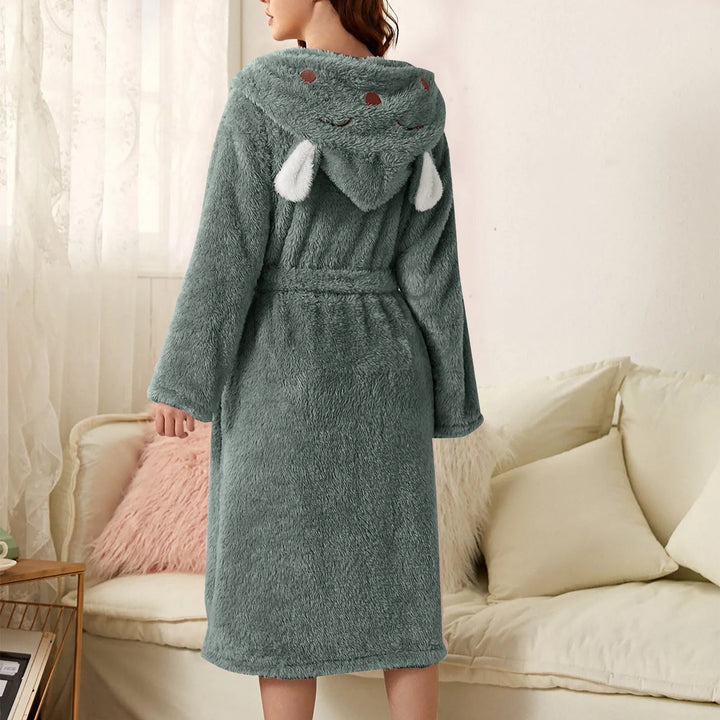 BunnyHug – Warmer Flanell-Bademantel Mit Kapuze Und Hasenohren Für Kinder 9