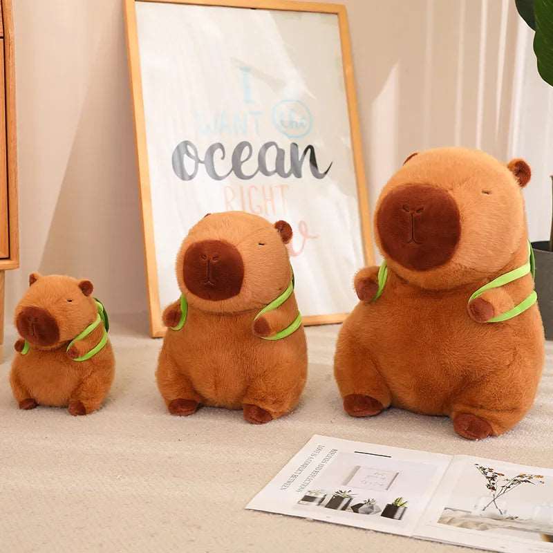 CapyBuddy – Süßer Capybara-Plüschtier Mit Schildkröten-Rucksack Für Kuscheltiere 1
