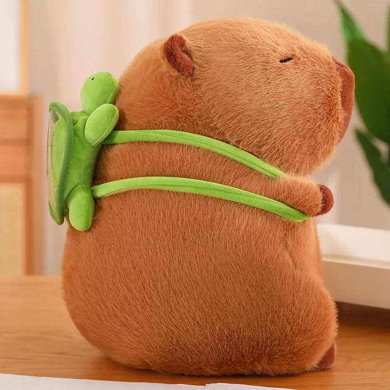 CapyBuddy – Süßer Capybara-Plüschtier Mit Schildkröten-Rucksack Für Kuscheltiere 3