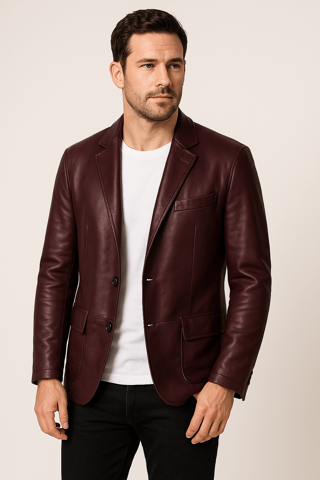 Carsten – Klassische Lederjacke für Damen und Herren, Figurbetonter Schnitt, Vielseitig, Zeitlos 4