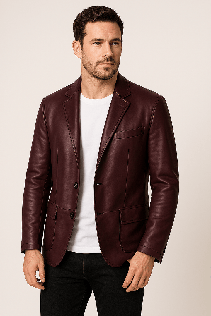Carsten – Klassische Lederjacke für Damen und Herren, Figurbetonter Schnitt, Vielseitig, Zeitlos 4