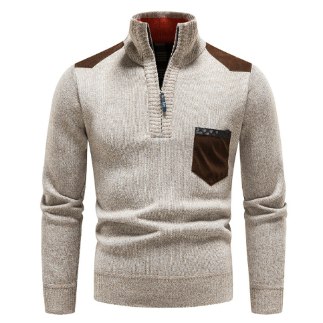 Cedric – Herren Rundhals-Pullover aus warmer Baumwoll-Polyester-Mischung 0