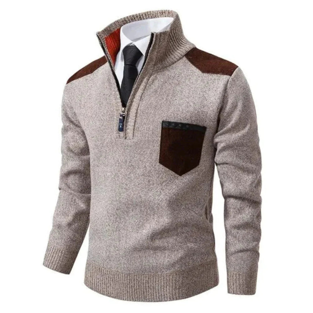 Cedric – Herren Rundhals-Pullover aus warmer Baumwoll-Polyester-Mischung 1
