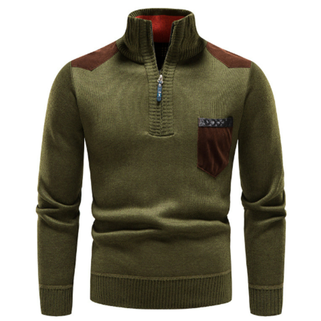 Cedric – Herren Rundhals-Pullover aus warmer Baumwoll-Polyester-Mischung 2