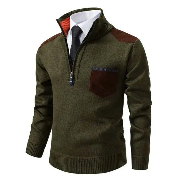 Cedric – Herren Rundhals-Pullover aus warmer Baumwoll-Polyester-Mischung 3