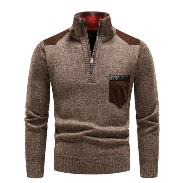 Cedric – Herren Rundhals-Pullover aus warmer Baumwoll-Polyester-Mischung 4