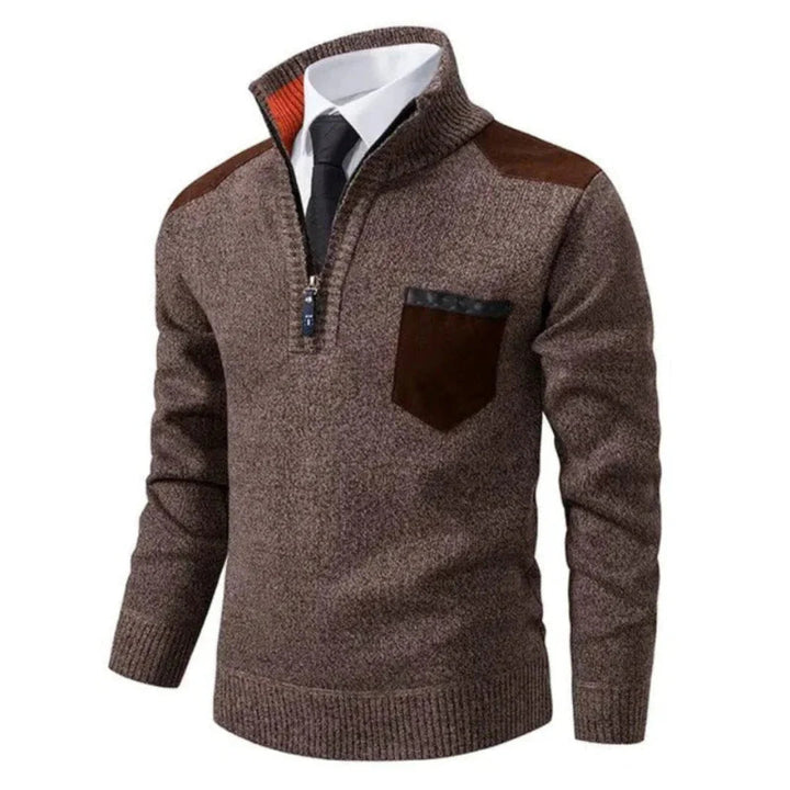 Cedric – Herren Rundhals-Pullover aus warmer Baumwoll-Polyester-Mischung 5