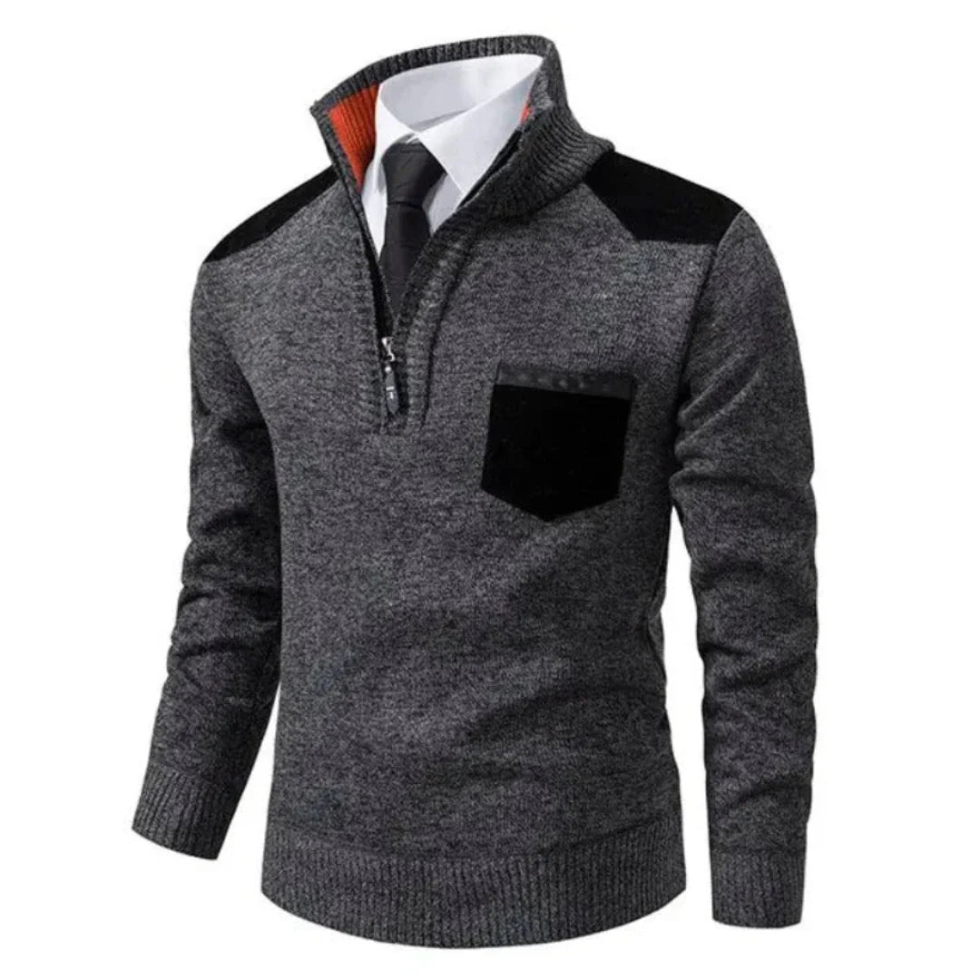 Cedric – Herren Rundhals-Pullover aus warmer Baumwoll-Polyester-Mischung 7