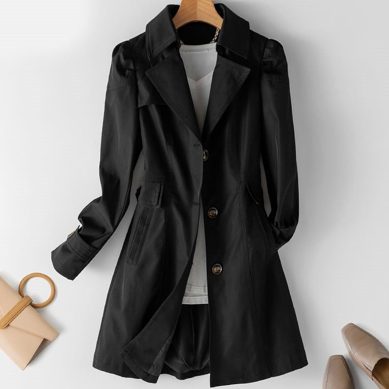 Chamora – Modischer Damen Trenchcoat Schwarz für Vielseitige Anlässe 1