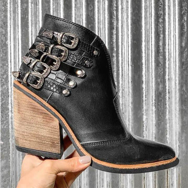 Clara – Damen Stiefeletten Schwarz aus Kunstleder mit 5 cm Absatz und Hohem Tragekomfort 1