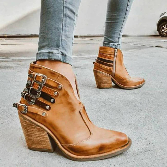 Clara – Damen Stiefeletten Schwarz aus Kunstleder mit 5 cm Absatz und Hohem Tragekomfort 3