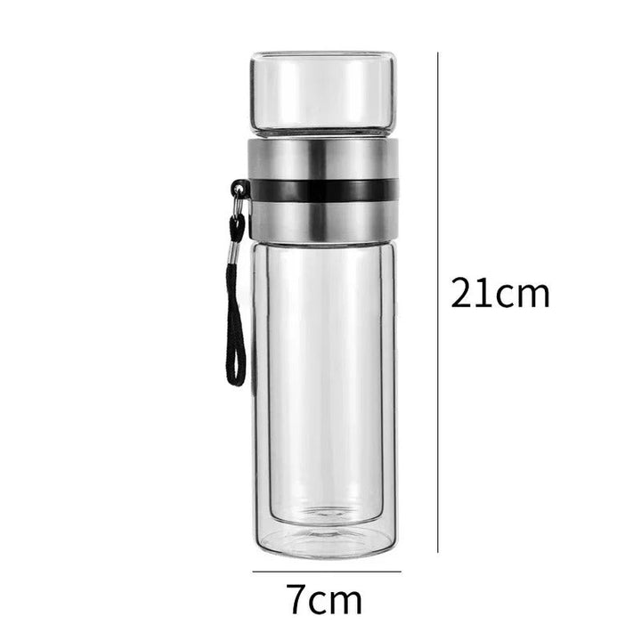 ClearTherm – Glas-Thermoflasche mit Teefilter, Isolierung & Auslaufschutz 3