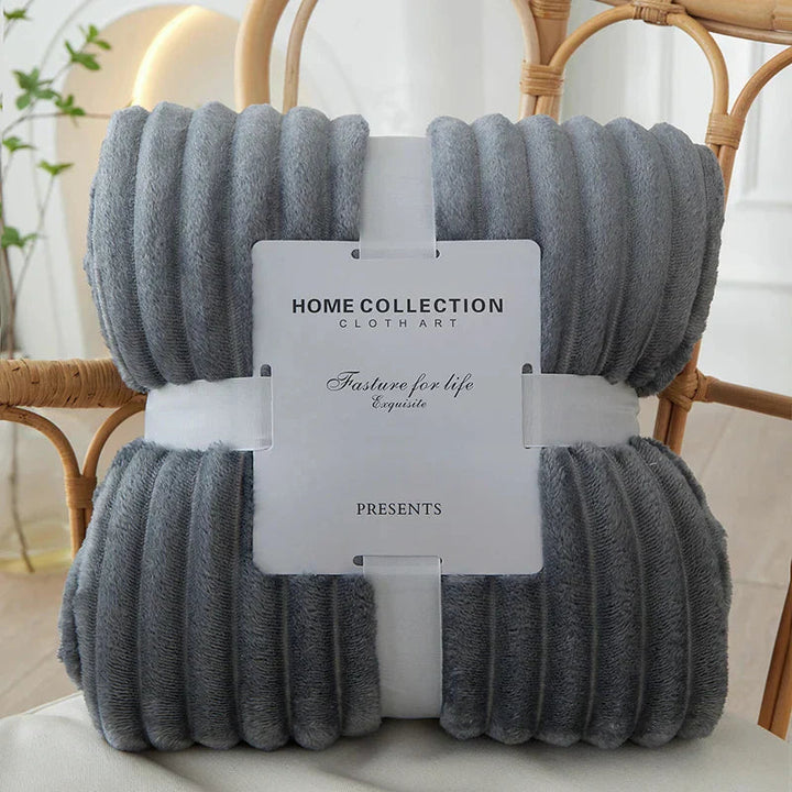 CozyStripe – Breite Streifen Flanell Fleece Decke für ultimativen Komfort 4