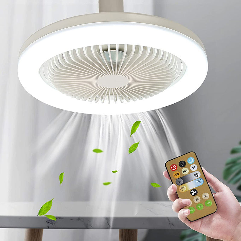 Deckenventilator mit Licht und Fernbedienung – Einfache Installation in jeder Lampenfassung 0