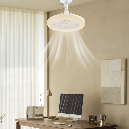 Deckenventilator mit Licht und Fernbedienung – Einfache Installation in jeder Lampenfassung 3
