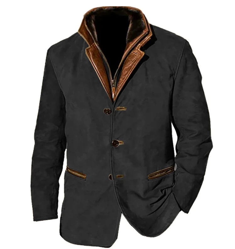 Dennis Herren Daunenjacke Vintage-Stil mit Knopfverschluss – Wärmend und Lässig 4