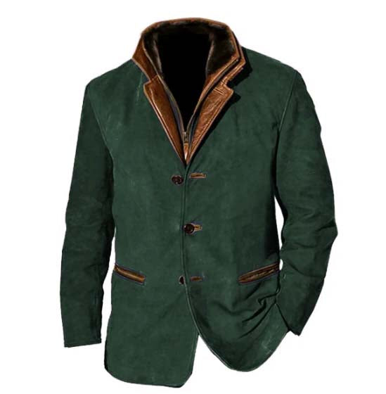 Dennis Herren Daunenjacke Vintage-Stil mit Knopfverschluss – Wärmend und Lässig 5
