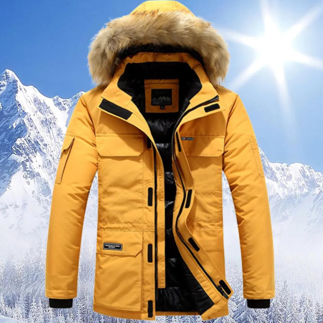 Devon Herren Parka Winterjacke mit Kapuze, Wasserabweisend & Wärmeisolierung 0