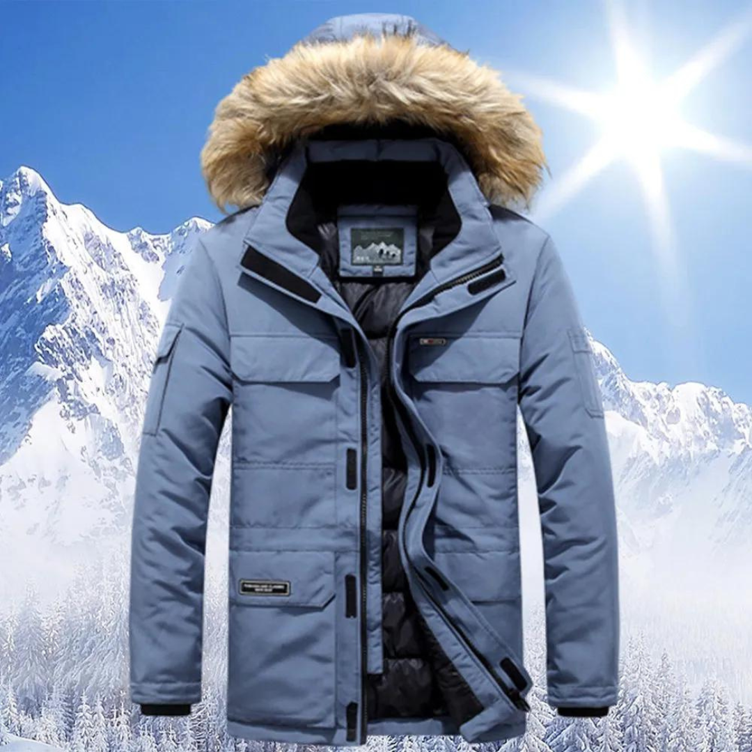 Devon Herren Parka Winterjacke mit Kapuze, Wasserabweisend & Wärmeisolierung 3
