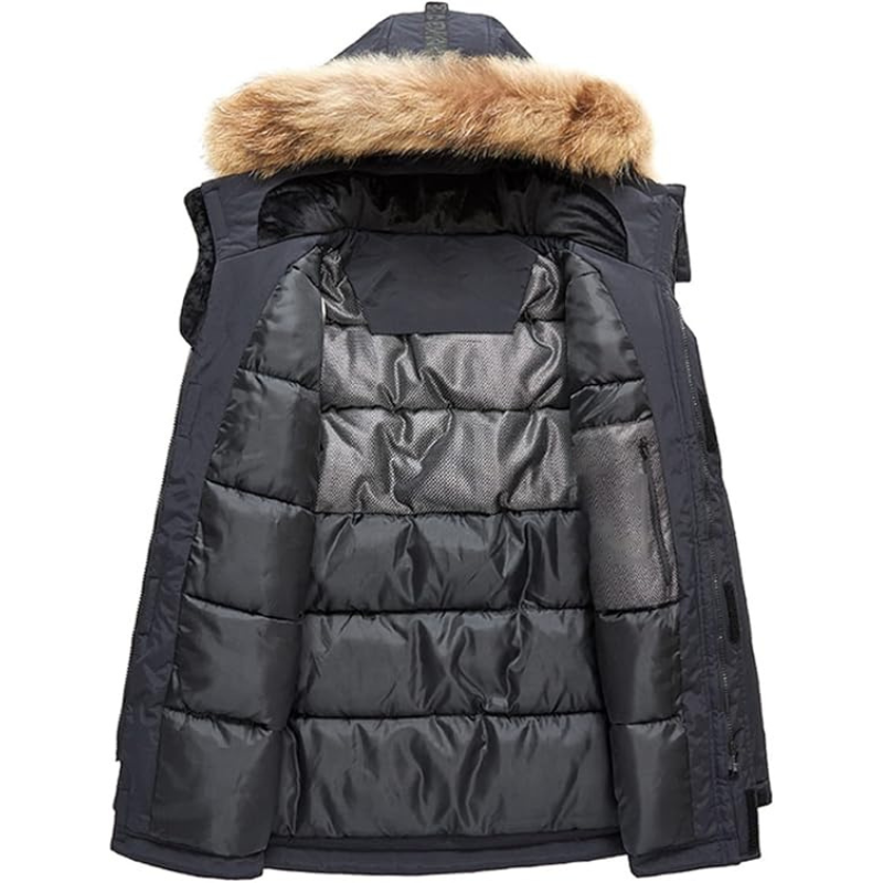 Devon Herren Parka Winterjacke mit Kapuze, Wasserabweisend & Wärmeisolierung 7