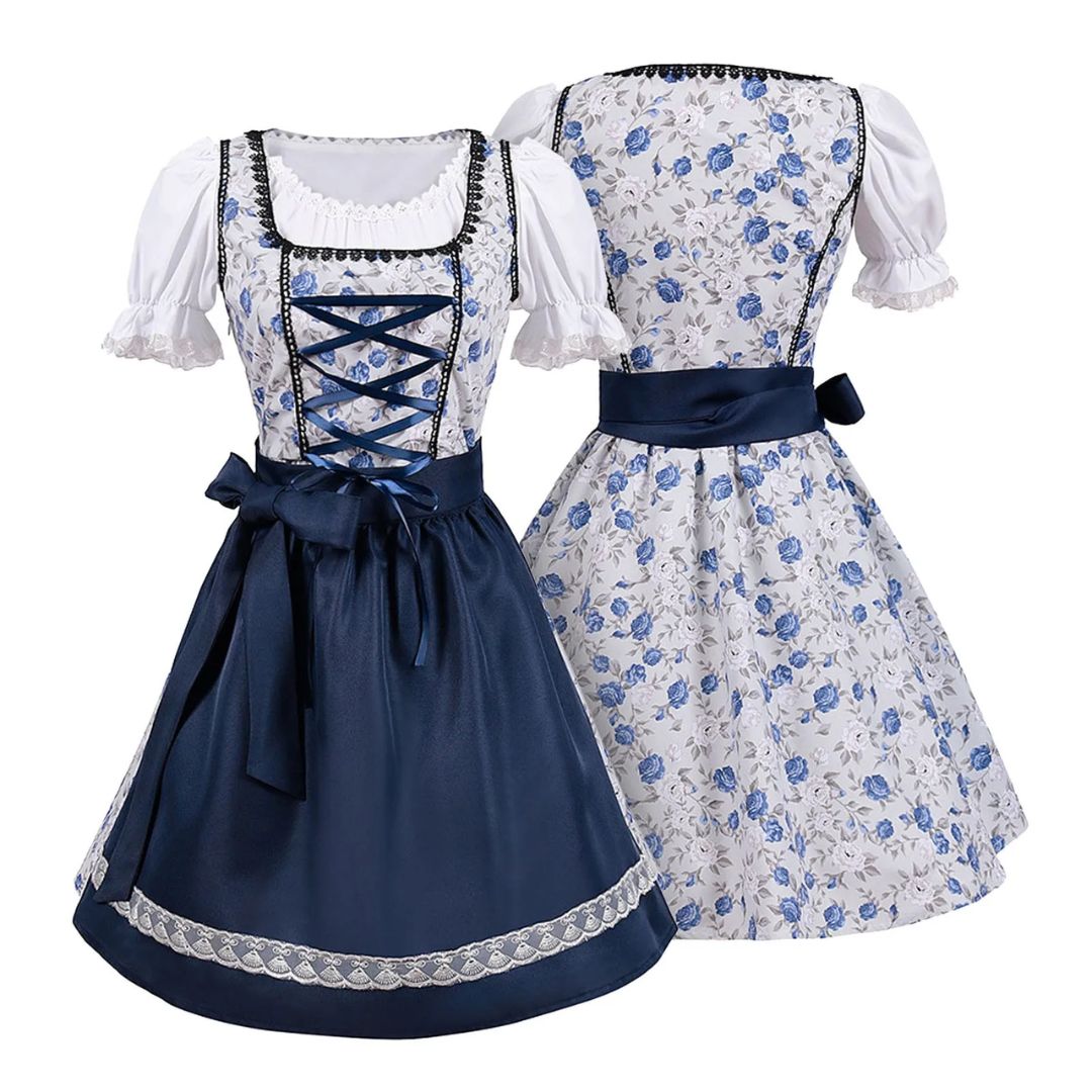 Dirndl Arlene – Traditionelles Oktoberfestkleid Mit Eleganter Schnürung & Schürze 0