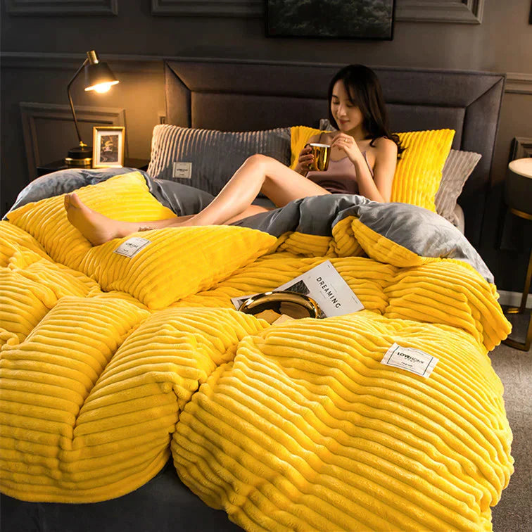 DreamWeave – Luxuriöser Duvetbezug aus Samt-Fleece für Ultimativen Schlafkomfort 8