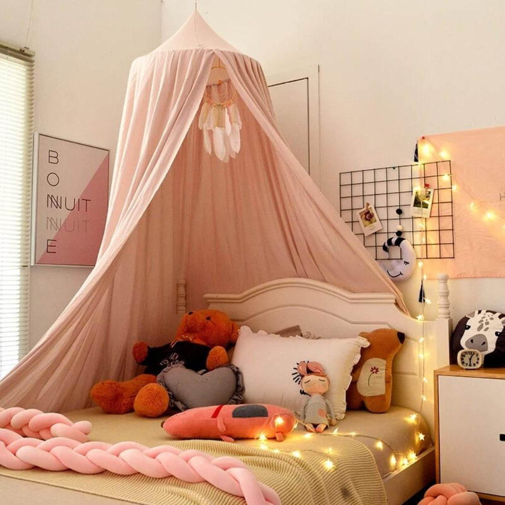 Dreamveil Betthimmel – Eleganter Baldachin für Kinderzimmer, Babybett Himmel aus weichem Polyester 0