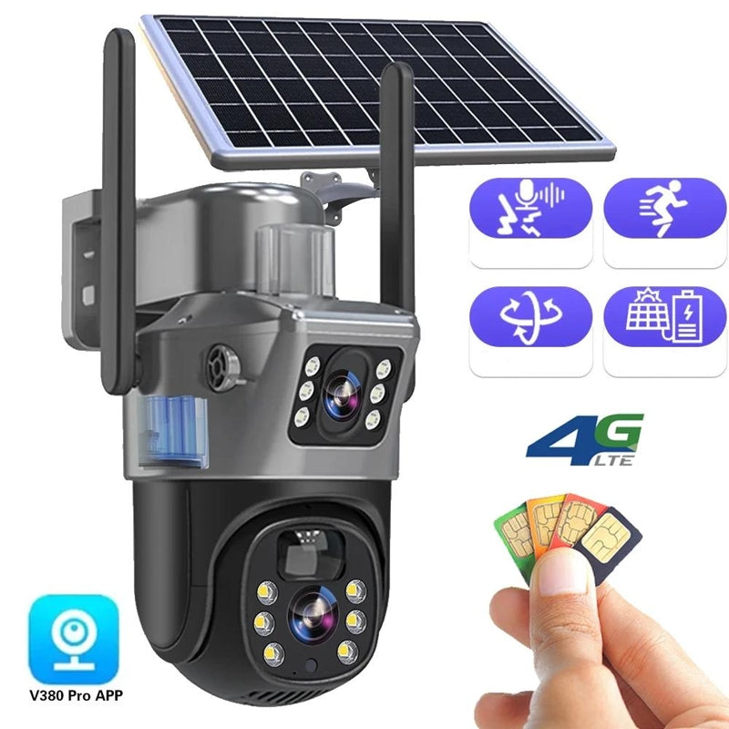 DualGuard – Drahtlose 4K Sicherheitskamera für Außen mit Solarpanel & 10x Zoom 1