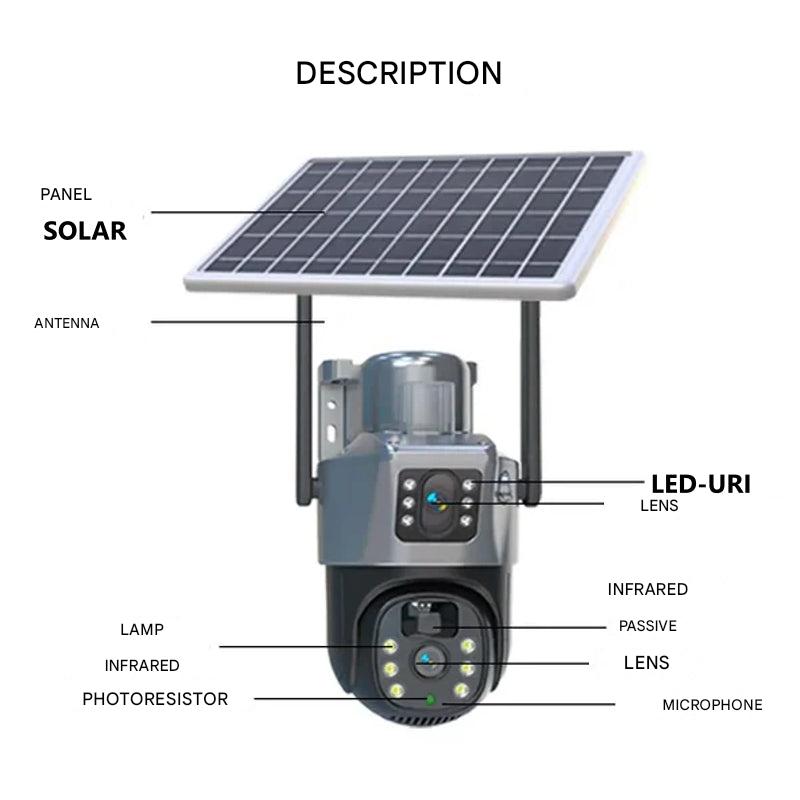 DualGuard – Drahtlose 4K Sicherheitskamera für Außen mit Solarpanel & 10x Zoom 3