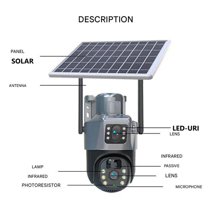 DualGuard – Drahtlose 4K Sicherheitskamera für Außen mit Solarpanel & 10x Zoom 3