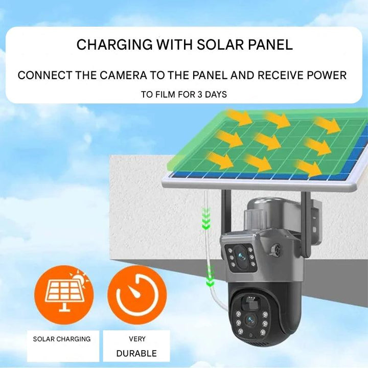 DualGuard – Drahtlose 4K Sicherheitskamera für Außen mit Solarpanel & 10x Zoom 6