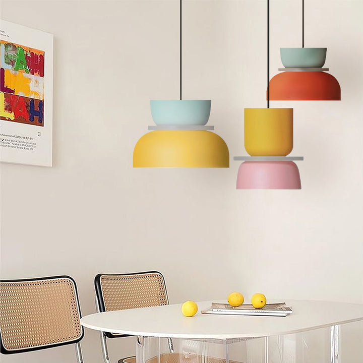 Dulcy – Nordische Pendelleuchte Hängelampe im Farbblockdesign für Esszimmer 2