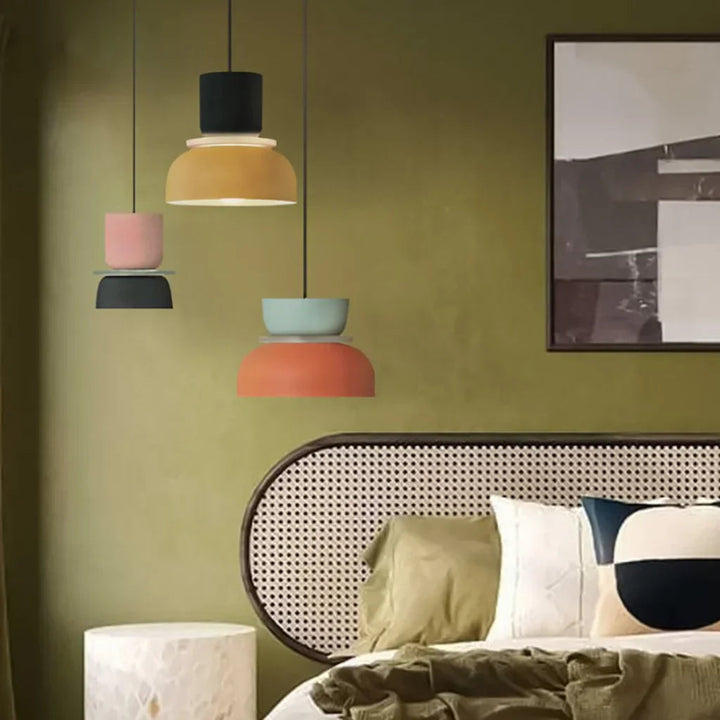 Dulcy – Nordische Pendelleuchte Hängelampe im Farbblockdesign für Esszimmer 8