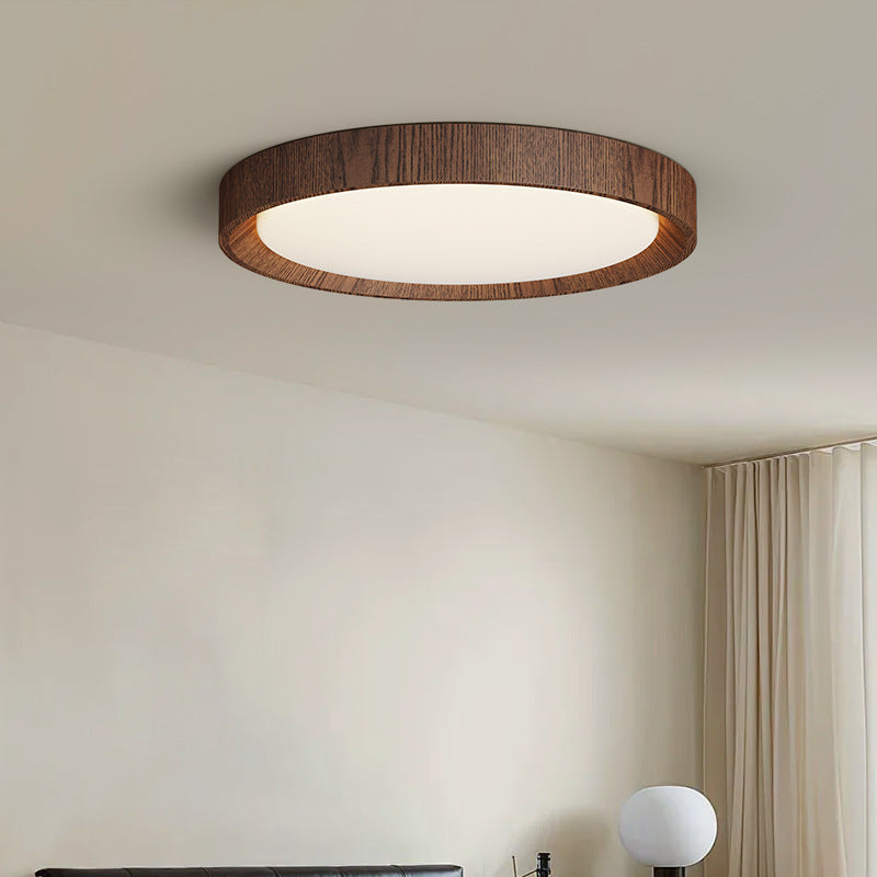 Dunkle Holz-Deckenleuchte – Moderne LED-Lampe für Wohnzimmer und Schlafzimmer 0