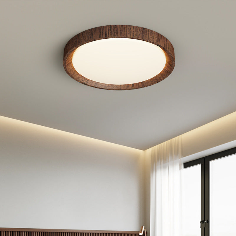Dunkle Holz-Deckenleuchte – Moderne LED-Lampe für Wohnzimmer und Schlafzimmer 1