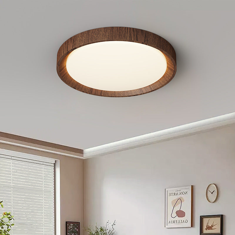 Dunkle Holz-Deckenleuchte – Moderne LED-Lampe für Wohnzimmer und Schlafzimmer 2