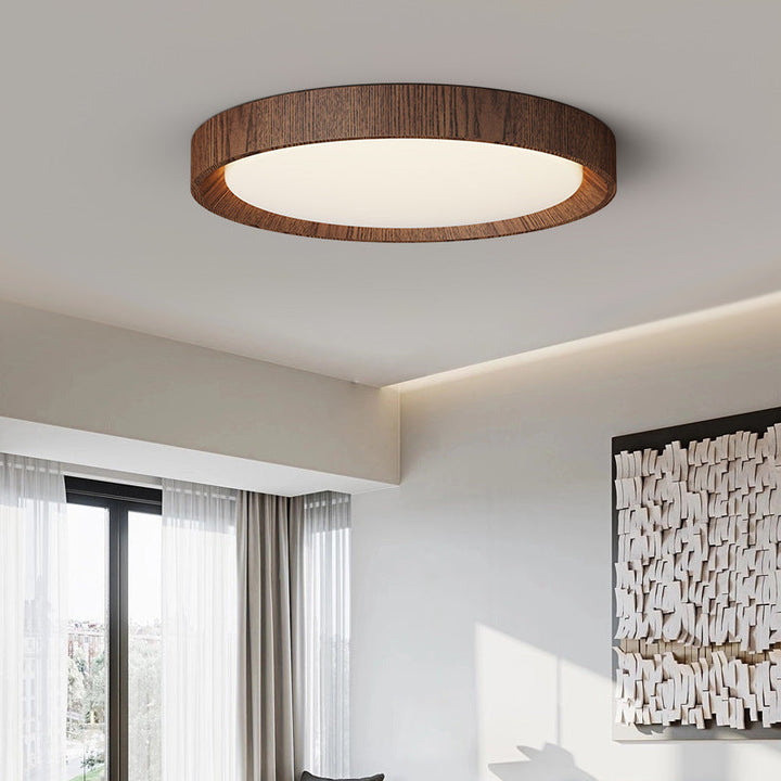 Dunkle Holz-Deckenleuchte – Moderne LED-Lampe für Wohnzimmer und Schlafzimmer 3